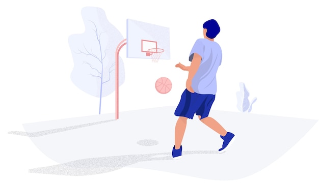 Vector jugador de baloncesto