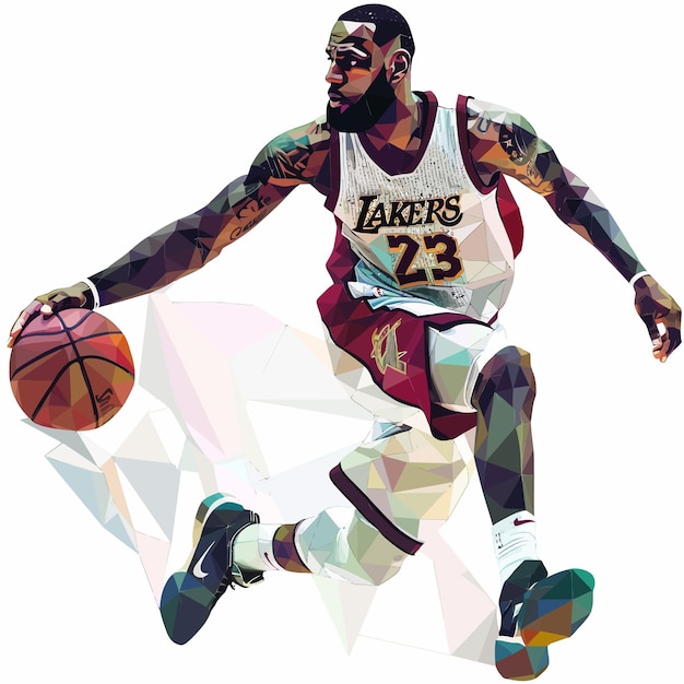 Vector jugador de baloncesto