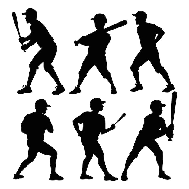 jugador de béisbol vectorial negro