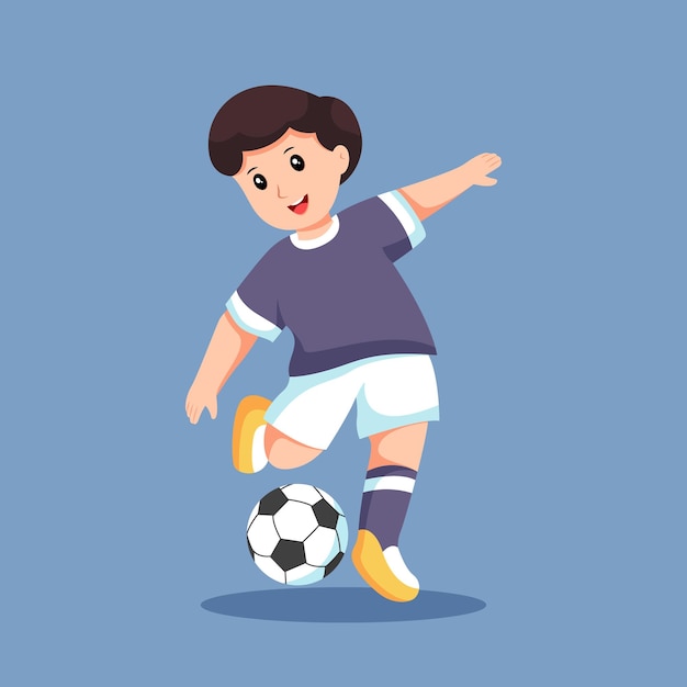 Jugador de fútbol con ilustración de diseño de personajes de pelota