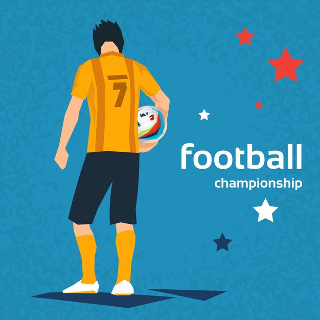 Jugador de fútbol Sostener Balón Deporte Campeonato Partido