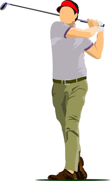 jugador de golf ilustración vectorial