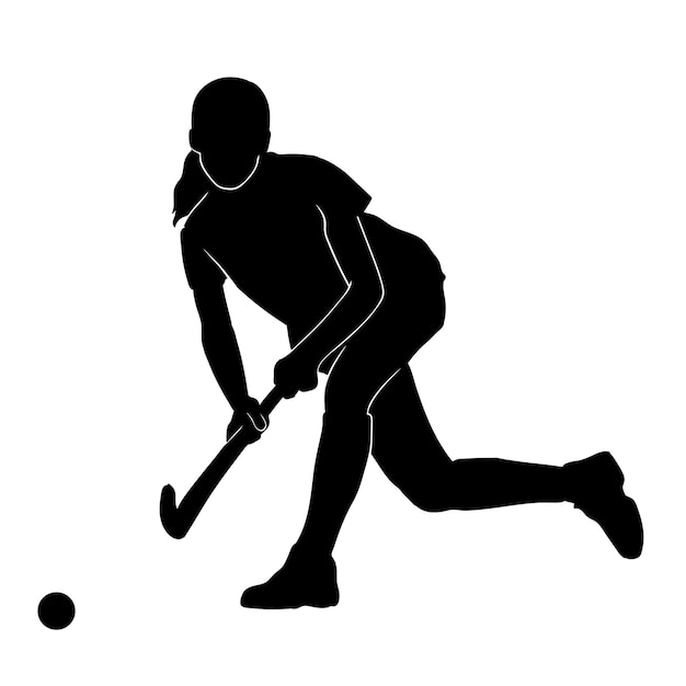 Jugador de hockey silueta