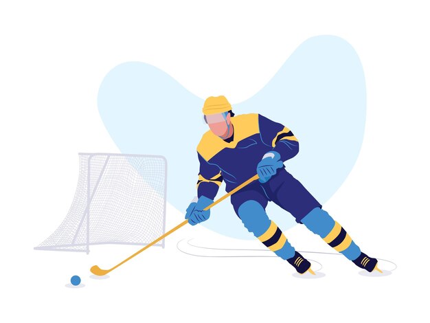 Vector jugador de hockey sobre hielo