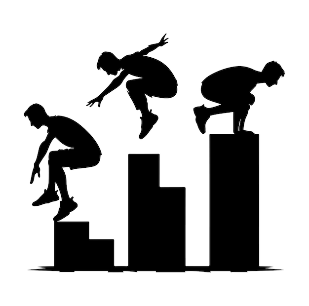 El jugador de PARKOUR SPORTS VECTOR Ilustración