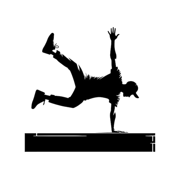 El jugador de PARKOUR SPORTS VECTOR Ilustración
