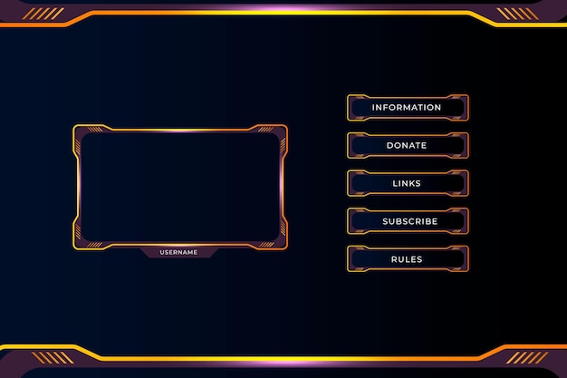 Jugador de superposición de twitch y borde de streamer