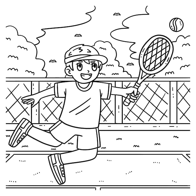Jugador de tenis alcanzando la pelota de tenis aislado
