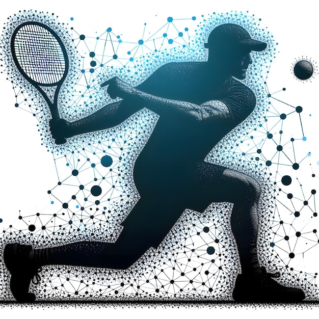 Jugador de tenis vectorial