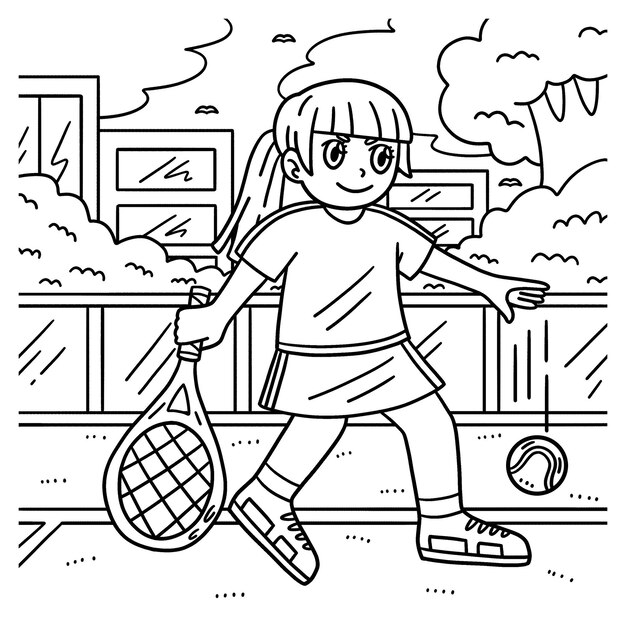 Jugadora de tenis aislada con la pelota de dribble