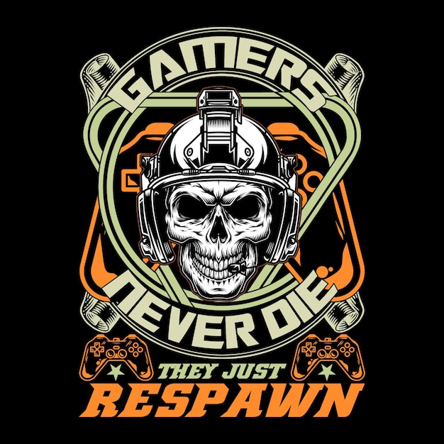 los jugadores nunca mueren, solo reaparecen diseño de camiseta