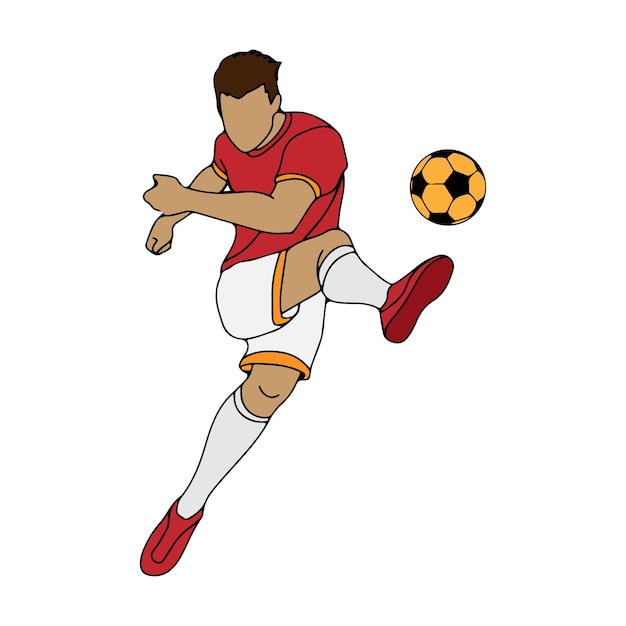 Jugando al fútbol Silhouette