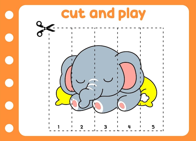 y jugar animal imagen niños juego corte elefante lindo
