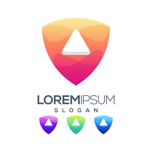jugar diseño de logotipo de color degradado