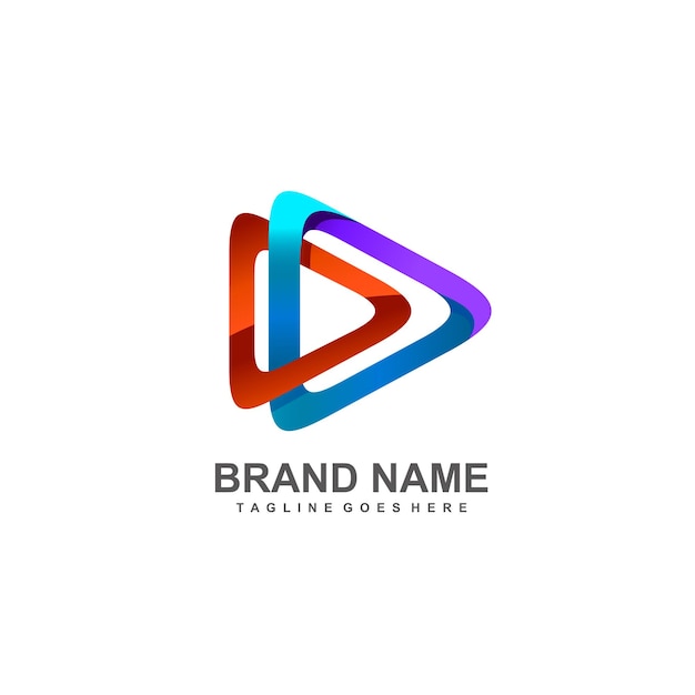 Jugar diseño de logotipo en vector