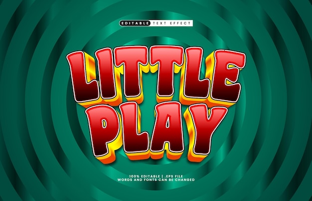 jugar efecto de texto editable con un poco de juego y niños estilo de texto