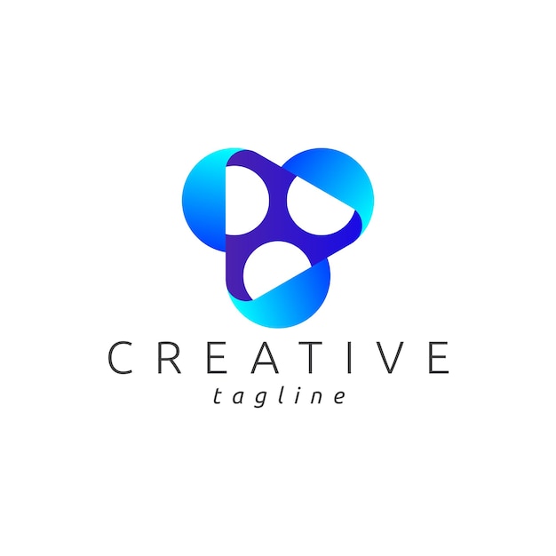 Jugar logo con forma creativa