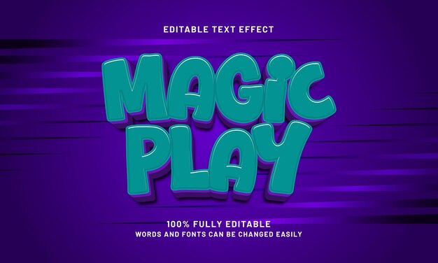 jugar magia efecto de texto editable con un juego y estilo de texto alegre