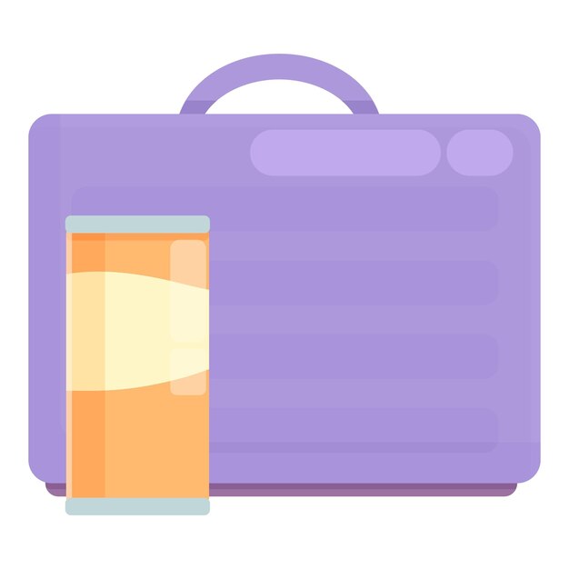 Jugo, bebida, caja, icono, caricatura, vector, merienda, comida, paquete, tiempo
