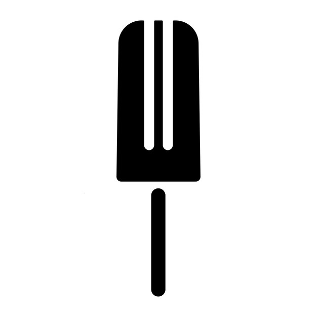 Jugo congelado en un icono de línea de palo Dulzura calor postre fontanero leche verano hielo Vector icono para negocios y publicidad