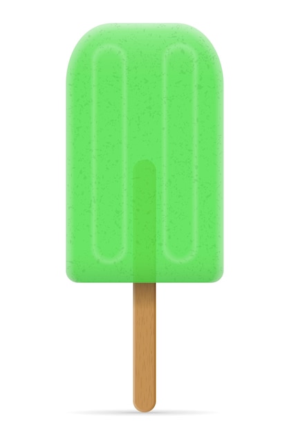 Jugo helado de helado en la ilustración de vector de palo aislado sobre fondo blanco