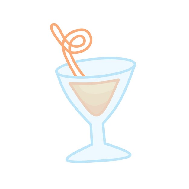 Jugo de naranja en una ilustración de vidrio