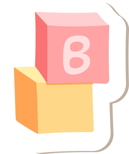 Juguete de bloques ABC Pegatina