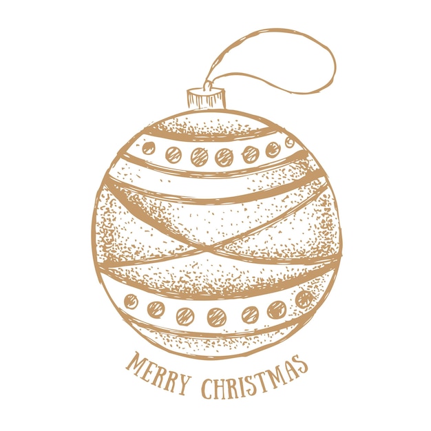 Juguetes navideños Tarjeta de felicitación Dibujado a mano Ilustración