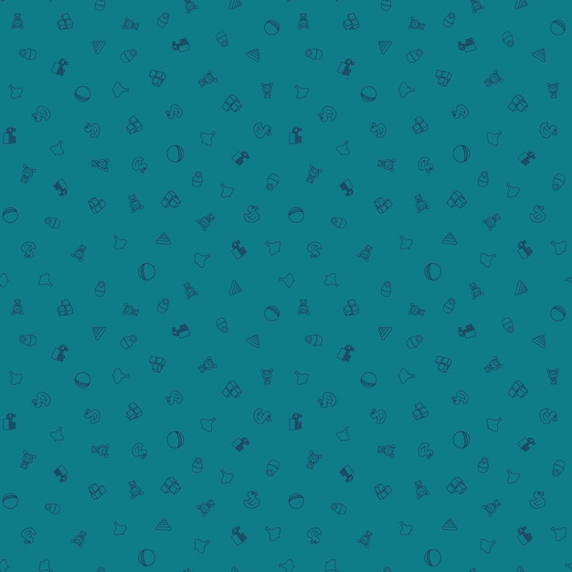 Juguetes para niños dibujos a mano alzada garabatos de patrones sin fisuras Juguetes dibujados a mano elementos de diseño de fondo Ilustración vectorial