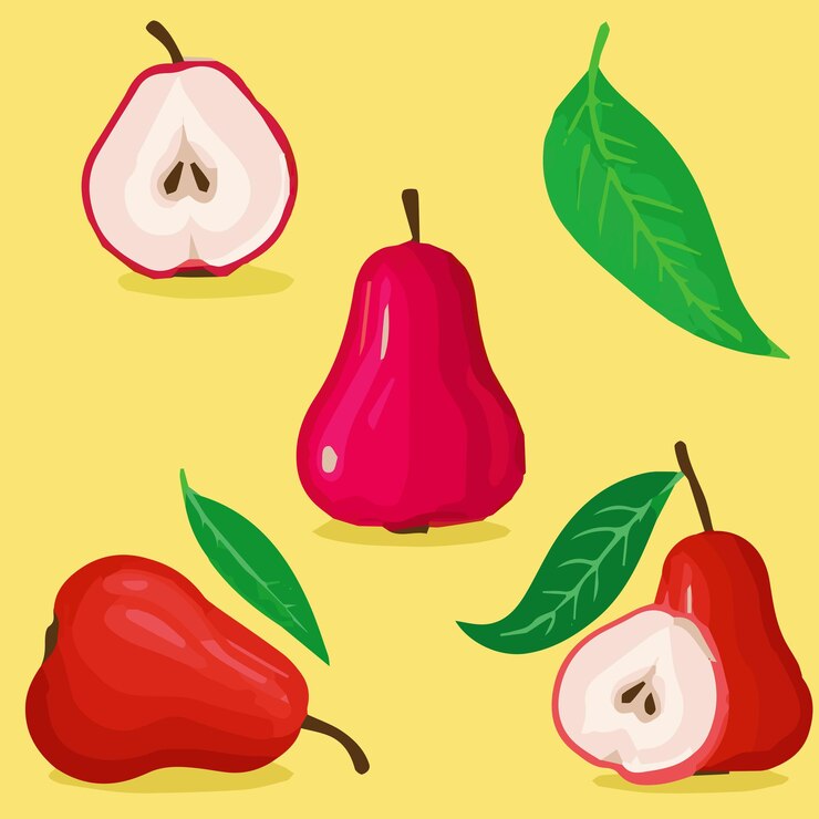 Vector juicy bell icono de manzana estilo plano jingle fruta de manzana de cera de pera roja manzana de java manzana nube de montaña