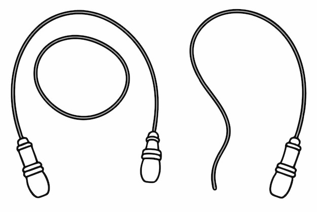 Jump Rope Elegant Line Art Ilustración de estilos Ejemplos de tendencias