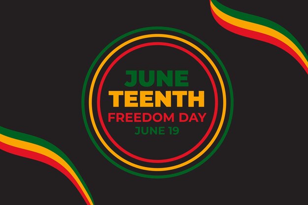 Vector juneteenth africanamerican freedom día de la independencia día de la libertad o emancipación diseño para banner