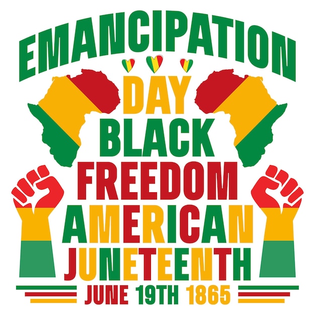 Juneteenth Black Freedom SVG Diseño de camisetas para el Mes Negro de la Historia