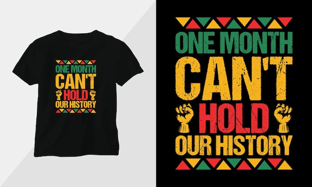 Juneteenth Black History mes en color de tema africano con diseño de estilo maravilloso para camiseta