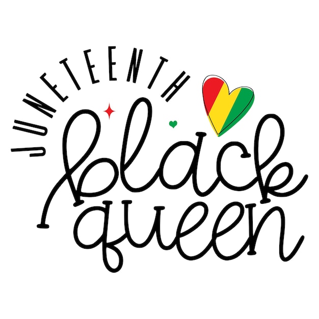 Juneteenth Black Queen SVG Diseño de camisetas para el mes negro de la historia