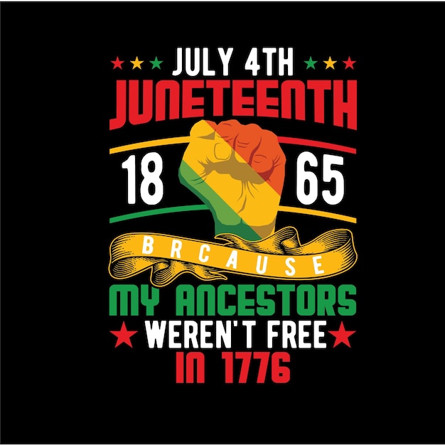 Juneteenth Day T-shirt svg circuitos Juneteenth diseño vectorial de tipografía