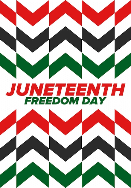 Juneteenth Día de la Independencia Día de la Libertad o Emancipación Patrimonio afroamericano Arte vectorial