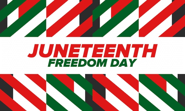 Juneteenth Día de la Independencia Día de la Libertad o Emancipación Patrimonio afroamericano Arte vectorial