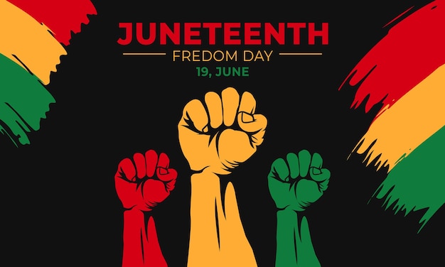 Juneteenth día de la independencia diseño de pancartas celebración del día de la historia afroamericana diseño