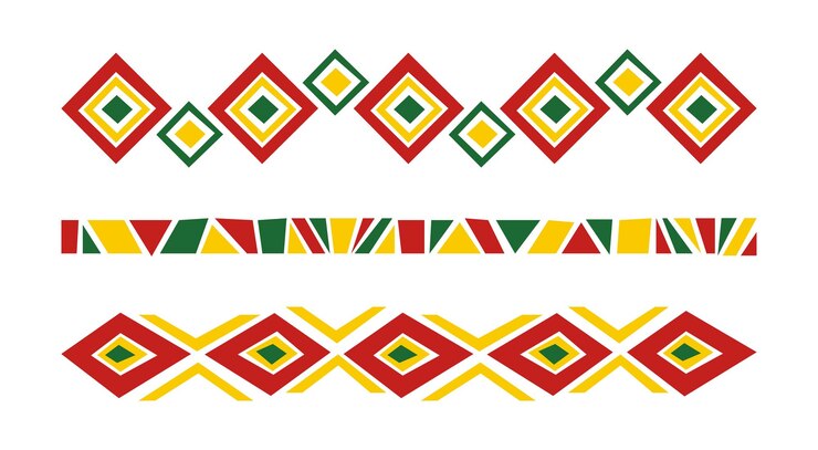 Vector juneteenth día nacional de la independencia estableció la línea fronteriza étnica africana mes de la historia negra