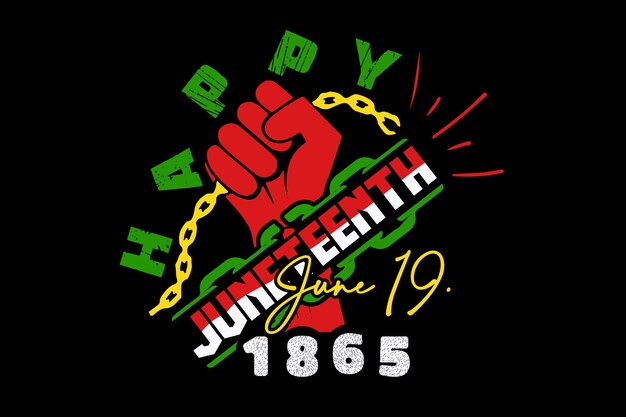 Vector juneteenth diseño svg