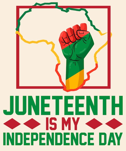 Juneteenth es mi diseño gráfico del día de la independencia