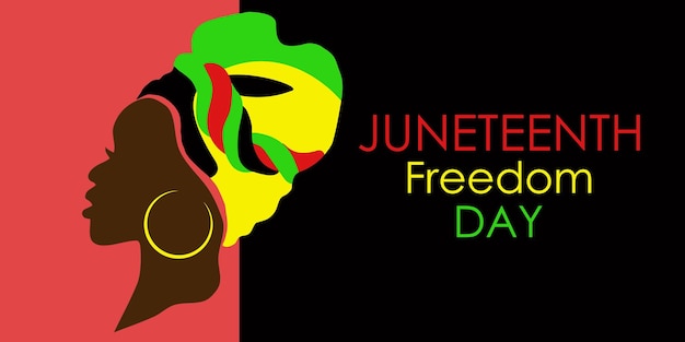 Vector juneteenth freeish desde el 19 de junio de 1865 freeish diseño de la bandera black lives matter bandera vectorial