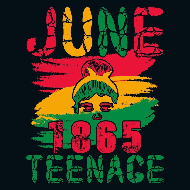 Juneteenth historia negra diseño de camisa