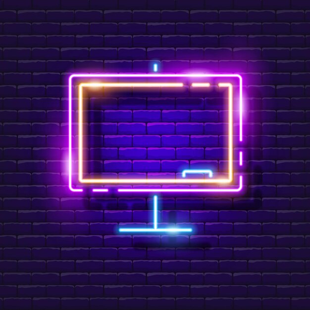 Junta escolar letrero de neón Aula icono brillante Ilustración vectorial para el diseño Concepto escolar