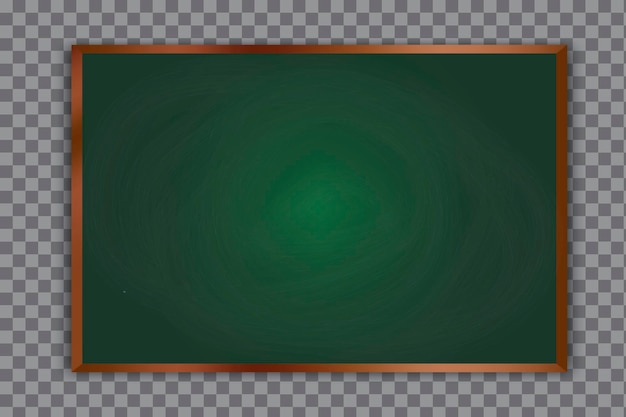 Junta escolar verde La pizarra está vacía sucia con tiza Imagen vectorial