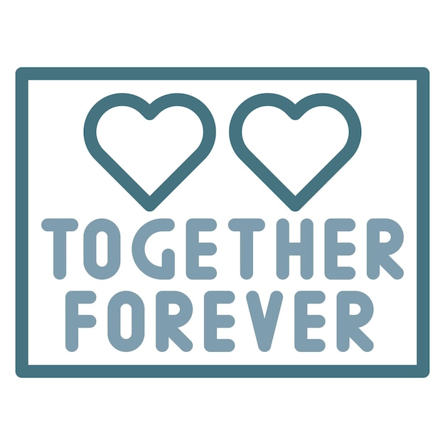 Juntos para siempre imagen vectorial de icono Se puede usar para Aniversario