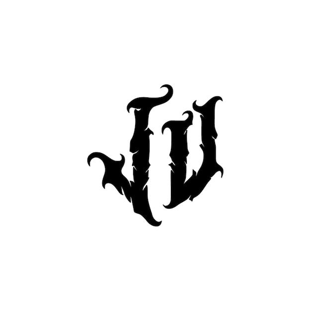 JV monograma logotipo diseño carta texto nombre símbolo monocromo logotipo alfabeto carácter simple logotipo