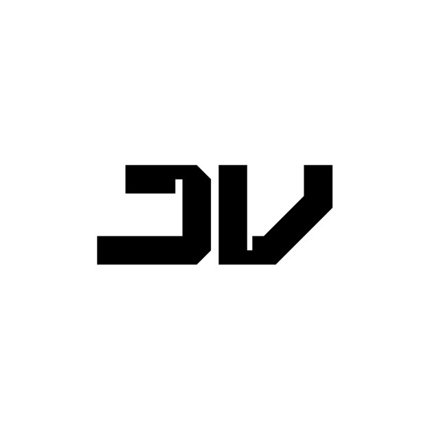 JV monograma logotipo diseño carta texto nombre símbolo monocromo logotipo alfabeto carácter simple logotipo