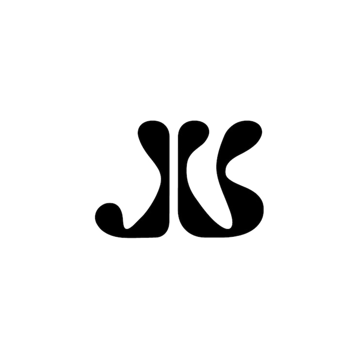 Vector jv monograma logotipo diseño carta texto nombre símbolo monocromo logotipo alfabeto carácter simple logotipo